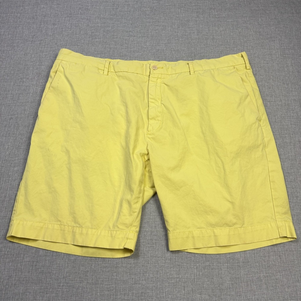 Polo Ralph Lauren Chino Shorts Mens 42 Yellow 9" Inseam Pima Cotton Classic Fit